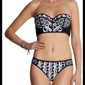 Peter Pilotto Graphic Print Bustier Style Bikini
